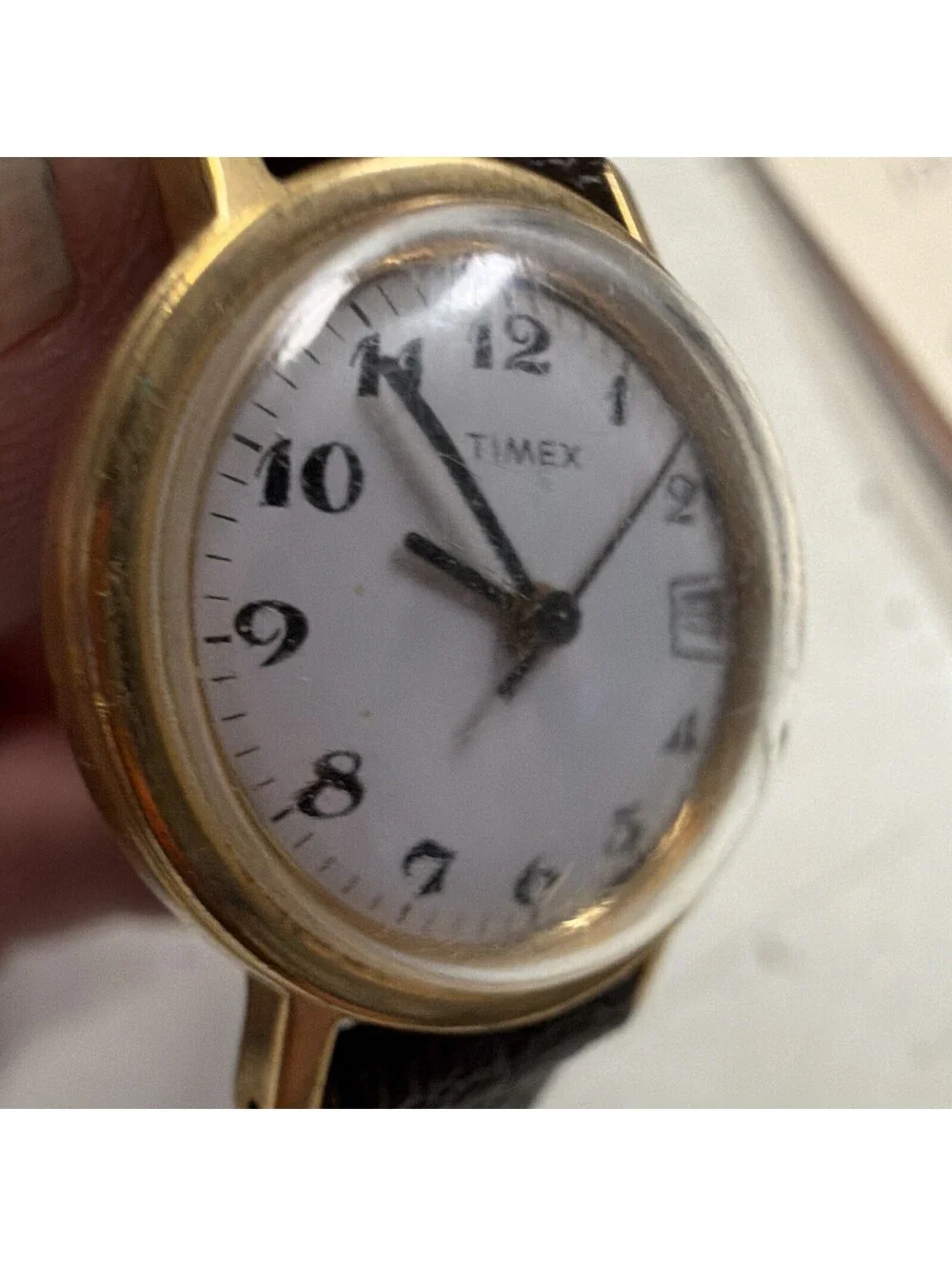 Vintage 1975 Timex Mechanical Women's Watch Face 1056 0175 - RUNNING / NO BAND